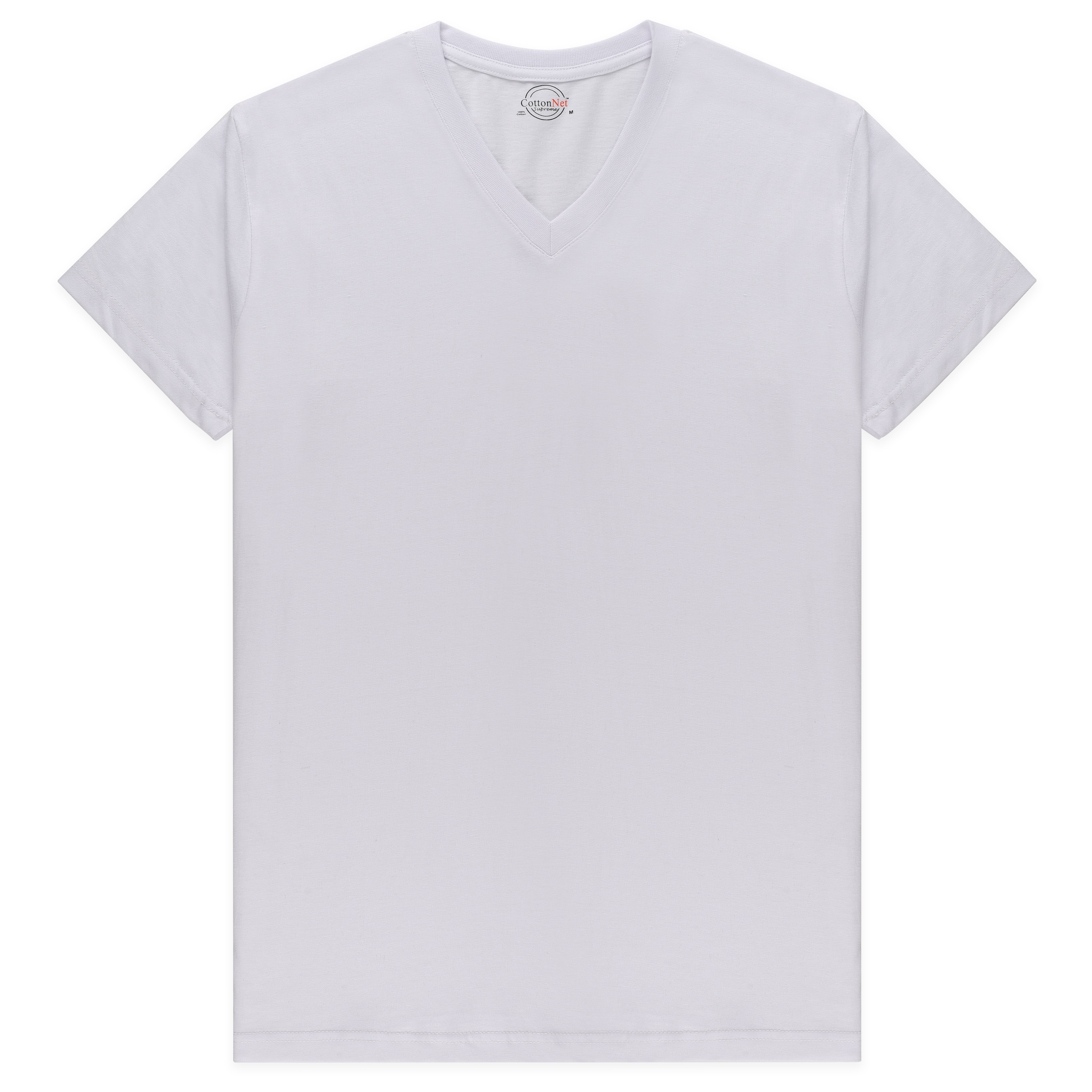 Adult Essential Short Sleeve V-Neck T-Shirt — front